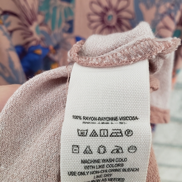 Free People Back Yard Party Printed Floral Tunic Mini Dress - Picture 6 of 7